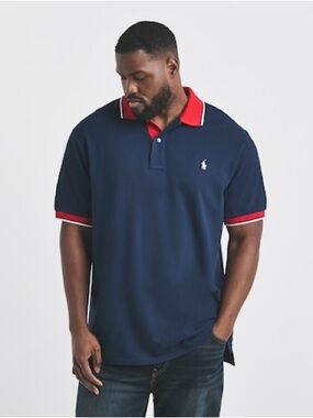 Polo by Ralph Lauren Navy Polo with Red Contrast Collar